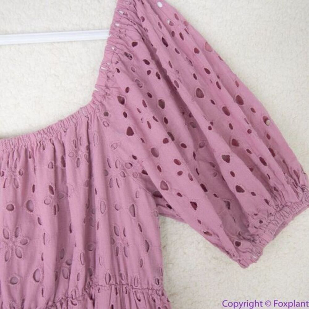 Eloquii Eyelet Tie Front Maxi Dress, 18 - Picture 8 of 16